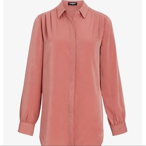Pleated Shoulder Relaxed Tunic Portofino Shirt